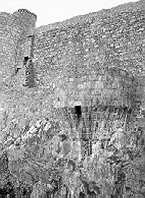 Harlech Castle garderobe chutes